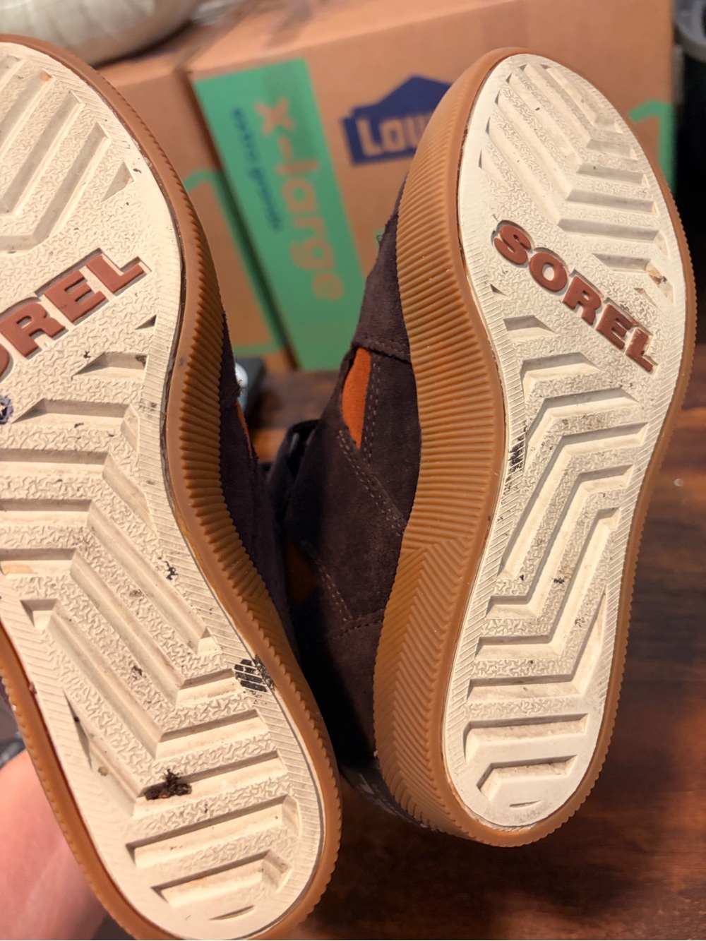 SOREL Out N About Sport Wedge Brown Rust Sneaker Boots 6.5 - Picture 9 of 9